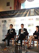 Euan Rellie speaking on a panel at the 2012 International M&A Advisor Summit
