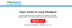 VibeAgent's Redirect Page