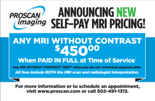 ProScan Imaging of Louisville, Freestanding MRI Center, Announces Discounted Self-Pay Pricing for Services
