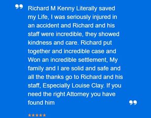 New York City Personal Injury Lawyer Richard M. Kenny Receives Glowing Review on Birdseye From a Happy Client Regarding …