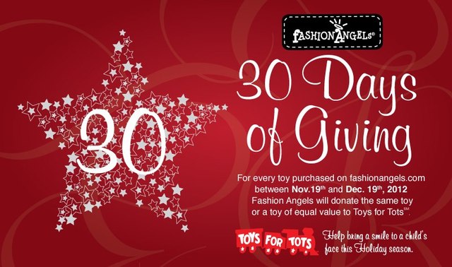 Fashion Angels' 30 Days fo Giving