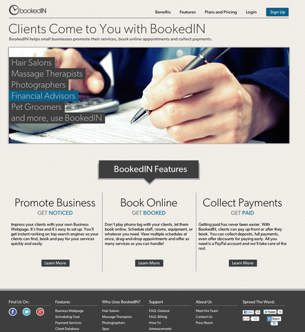 BookedIN launches an online service that helps small business owners simplify these tasks.