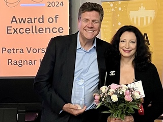 German-American tech ambassadors: serial entrepreneurs Petra Vorsteher and Ragnar Kruse receive GABA Award of Excellence…