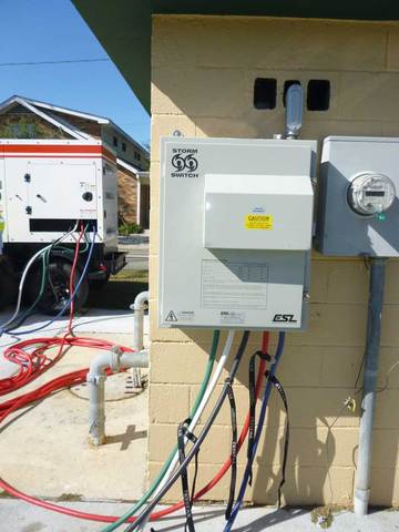 Permanently installed StormSwitch Manual Transfer Switch allows City of Gretna to safely and quickly connect to back-up generators. 